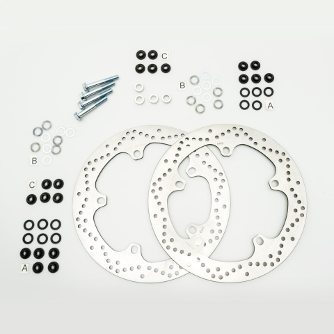 Тормозной диск передний комплект BMW R 1200 GS/ADV '13-'18, R 1250 GS/ADV '19-'22, R 1300 GS '22, (320X181X4,8MM) (5X14,0MM)   NG NG1046K28