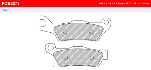 Тормозные колодки FERODO FDB2273SG = FDB2273SG PLUS