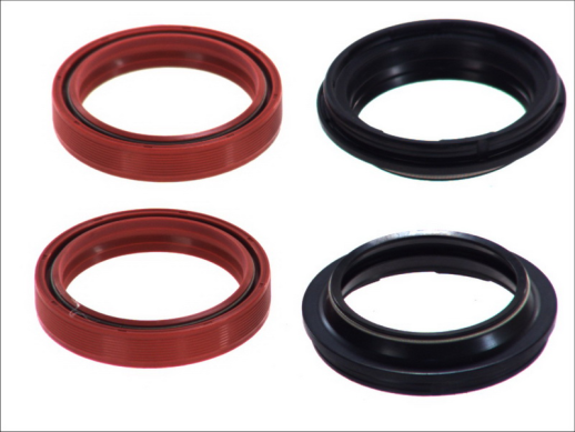 Комплект сальників та пильовиків вилки BETA XTRAINER; HONDA CR, CTX, VFR; KAWASAKI H2 NINJA, KDX, KLX, KLZ, KX, VN, ZG, ZR, ZRX, ZX, ZX-10R, ZX-12R, ZX-14R 125-2300 1989-4 RIBE AB56-137