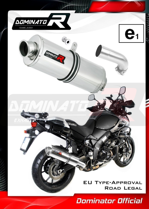Прямоток DOMINATOR SUZUKI DL 1000 V-STROM 2017 - 2020 овальный