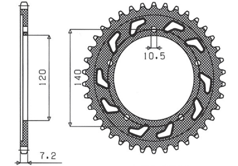 Приводная звезда SUZUKI GSR 600 '05-'10 SUNSTAR SUN1-4499-50 (JTR1792.50)