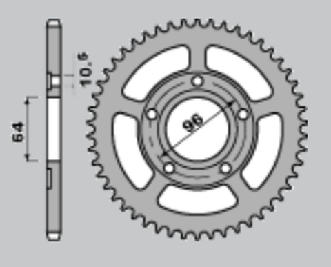 Приводная звезда HONDA XL125R '82-'87 JR 24253JR (JTR242.53)