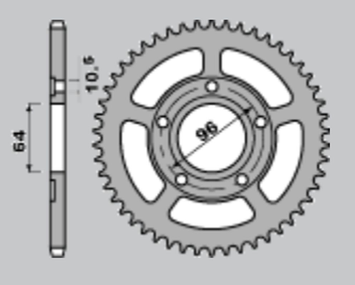 Приводная звезда HONDA XL125R '82-'87 JR 24253JR (JTR242.53)