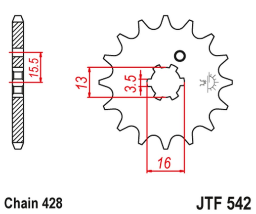 Приводная звезда YAMAHA DT 80 MX-S '83-84' JT JTF542.10