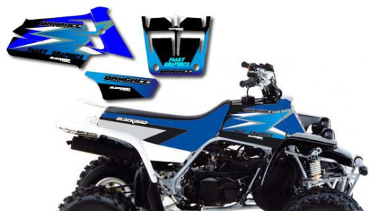 Комплект наклейок YAMAHA BANSHEE BLACKBIRD E2Q01NLN