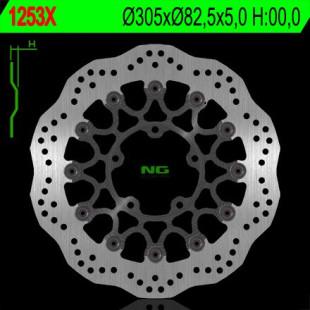 Тормозной диск NG передний TRUMPH TIGER 800 '10-'15, TIGER1215 '13-'15 (305X82,5X5) (5X10,5MM) NG1253X