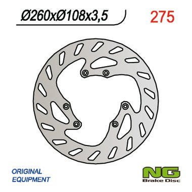 Тормозной диск NG передний PEUGEOT XPS 50 SM (260x108x3,5) NG275
