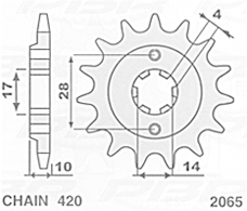 Приводная звезда DERBI SENDA 50 '96-'99 SIFAM 206515S