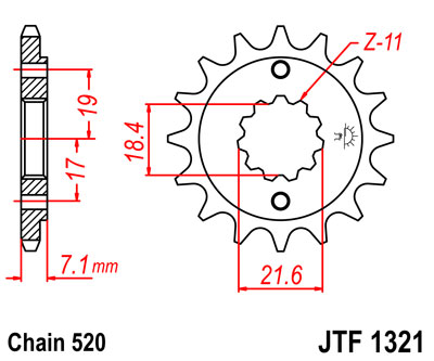 Привідна зірка JT JTF1321.14