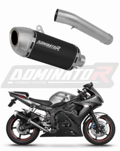 Прямоток YAMAHA YZF R6 1999-2002 DOMINATOR S6 короткий черный