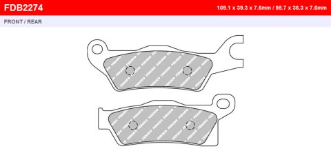 Тормозные колодки FERODO FDB2274SG = FDB2274SG PLUS