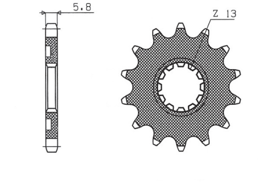 Приводная звезда KAWASAKI KXF 450 06-19 YFZ 450 '04-'13 SUNSTAR SUN3A113 (JTF1565.13)