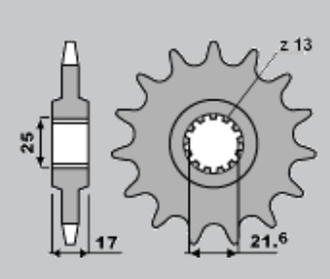 Приводная звезда HONDA CB 500 '94-'03, CBF 500 '04-'08 CHT 204115K (JTF297.15)