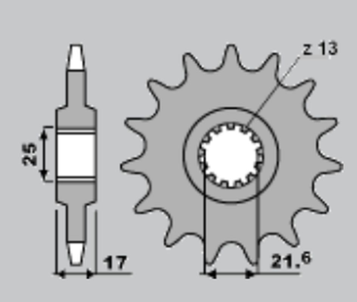 Приводная звезда HONDA CB 500 '94-'03, CBF 500 '04-'08 CHT 204115K (JTF297.15)