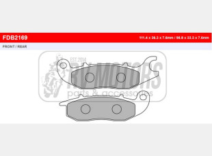 Тормозные колодки FERODO FDB2169AG