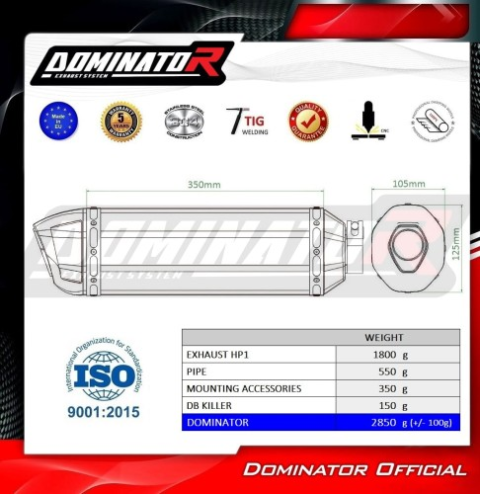Прямоток Honda CBF 600 2004 - 2007 DOMINATOR HP1