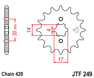 Привідна зірка JT JTF249.13 (PBR 270)