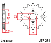 Приводная звезда JT JTF281.13 (PBR 281)