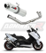 Полная система выхлопа Yamaha XP 530 T-MAX 2012 - 2016 DOMINATOR круглый
