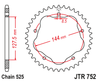 Приводная звезда JT JTR752.38 (PBR 4320)