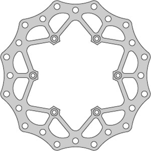 Тормозной диск передний KTM 2T/4T '91-21, HUSABERG, HUSQVARNA, GAS-GAS '21 (260X126,5X3MM) (6X6,5MM) (NG140) DELTA BRAKING ONL_DBD036D