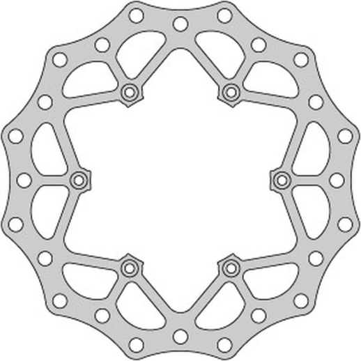 Тормозной диск передний  KTM 2T/4T '91-21, HUSABERG, HUSQVARNA, GAS-GAS '21  (260X126,5X3MM) (6X6,5MM) (NG140)   DELTA BRAKING  ONL_DBD036D