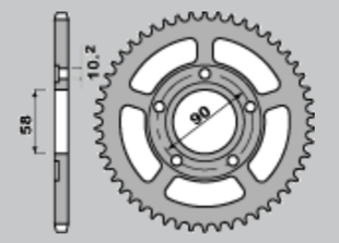 Приводная звезда HONDA NSR 125 '89-'93, NSR 125 '94-'98 (-1) JR 28135JRS (JTR604.35)