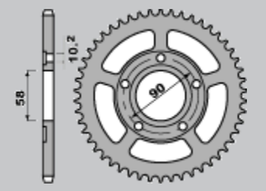 Приводная звезда HONDA NSR 125 '89-'93, NSR 125 '94-'98 (-1) JR 28135JRS (JTR604.35)
