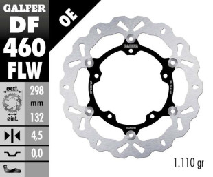 Тормозной диск GALFER плавающий передний YAMAHA MT-03 '16-, YZF R3/R25 '15- (298MM) DF460FLW