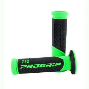 Ручки руля PROGRIP PG732 (22+25MM 125MM) чёрно-зелёные (PG732/10) PA073200VE02