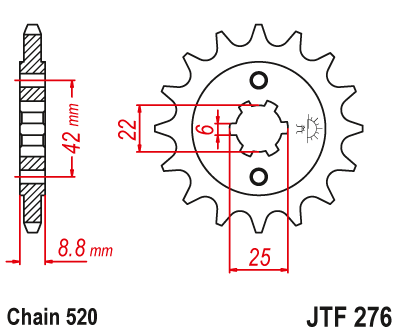 Привідна зірка JT JTF276.16 (PBR 276)