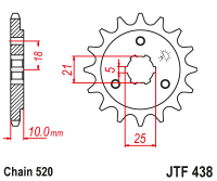 Приводная звезда JT JTF438.15 (PBR 412)