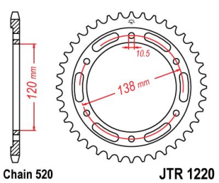 Приводная звезда JT JTR1220.36 (PBR 4686)