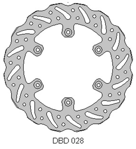 Тормозной диск задний YAMAHA YZ 125 '02-21, WRF 250 '02-21, WR 250 '02-07, YZ/YZF 250 '02-21, WRF/YZF '02-21, (245X115X4MM) (6X6,5MM) (NG789X) DELTA BRAKING ONL_DBD028G