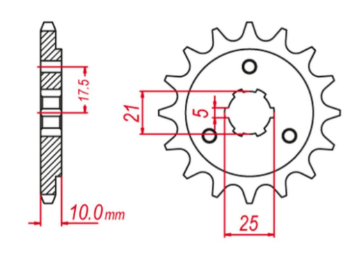 Приводная звезда SUZUKI DR 650SE '96-'20 (-1), XF650 '97-'02 (-1), DR 800 '94 (-1) GROSSKOPF 206914G (JTF1448.14)
