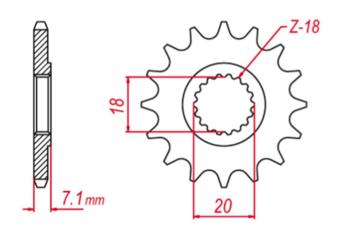 Приводная звезда SUZUKI RM 125`92-'11 (-1) GROSSKOPF 43211G (JTF427.11)