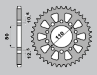 Приводная звезда HONDA CBX 550F '82-'86, CBX 750F '84-'86 JR 33445JRS (JTR1334.45)