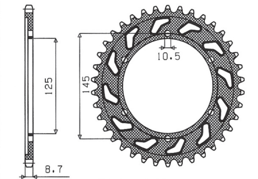 Привідна зірка SUNSTAR 1-5544 45 (JTR 865.45)