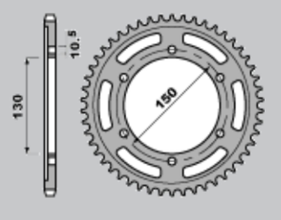 Приводная звезда HONDA XRV 650 AFRICA TWIN '88-'89 JR 30049JR