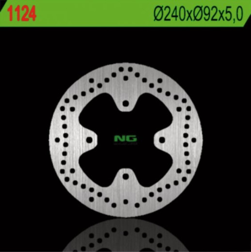 Гальмівний диск NG задній YAMAHA X-CITY 125 08-12, 250 07-17, X-MAX 125/250 05-09 (240X92X5) (4X8,5MM) NG1124