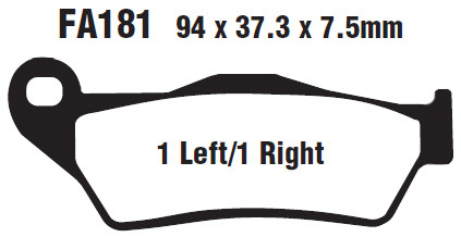 Тормозные колодки EBC SFA181HH