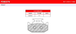 Тормозные колодки FERODO FDB2270P