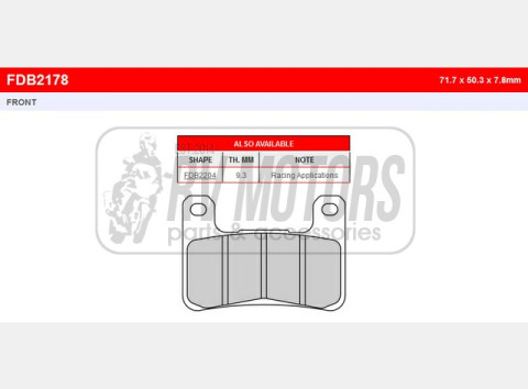 Тормозные колодки FERODO FDB2178ST
