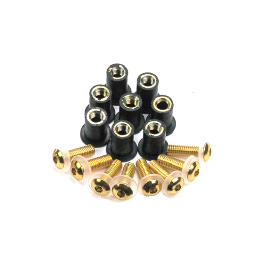 Комплект болтів пластику OXFORD OX566 8 шт. жовтий