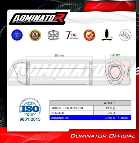 Прямоток Suzuki GSX-R 1000 2001-2004 DOMINATOR HP6