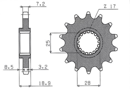 Привідна зірка SUNSTAR 42215 (JTF704.15)