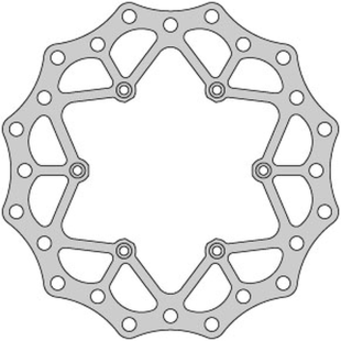 Тормозной диск передний SUZUKI RM 125 '88-10, RM 250 '88-10, DRZ 250 '01-07, YAMAHA YZ 125 '01-16, YZ/YZF/WR 250 '01-16, WRF/YZF 426/450 '02-16, (250X118X3MM) (6X6,5MM) (NG675,NG276) DELTA BRAKING ONL_DBD021D