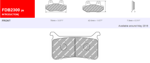 Тормозные колодки FERODO FDB2300ST
