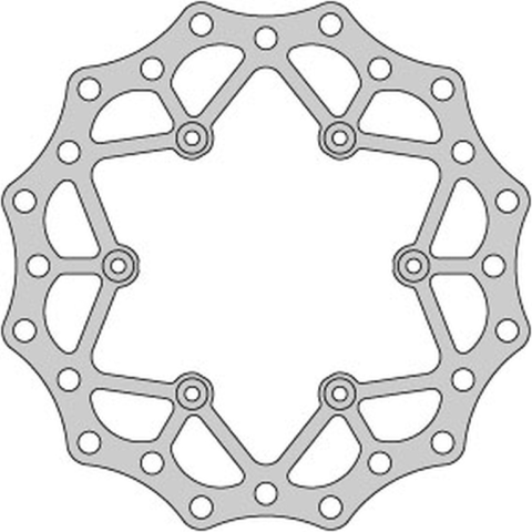 Тормозной диск задний YAMAHA YZ 125 '02-21, WRF 250 '02-21, WR 250 '02-07, YZ/YZF 250 '02-21, WRF/YZF '02-21,  (245X115X4MM) (6X6,5MM) (NG789X)  DELTA BRAKING  ONL_DBD028D