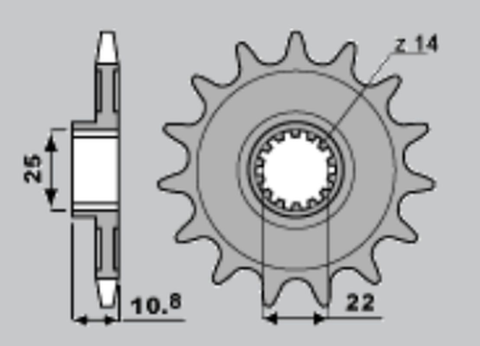 Приводная звезда APRILIA RXV/SXV 450 550 06-12 CHT 214516K (JTF707.16)